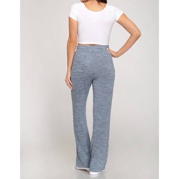 NEW SHE + SKY drawstring wide leg pant in dusty blue - Picture 2 of 3